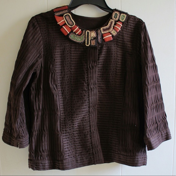 {Chico’s} Women’s Jacket w/3/4 Length Sleeves - Picture 5 of 9